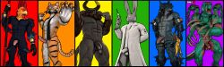 3d_(artwork) 5_fingers abs absurd_res alpha_(petruz) anthro athletic athletic_anthro athletic_male avian balls bird black_body black_feathers blue_body blue_skin bovid bovine camera_view cattle chicken clothing coat daao_(petruz) digital_media_(artwork) erection eyewear feathers felid fingers fur galliform gallus_(genus) genitals glasses gloves grey_body grey_fur group hand_wraps handwear hare hi_res horn humanoid_hands hybrid lab_coat lagomorph leporid luzhius_(petruz) male male_only mammal melee_weapon mostly_nude_anthro mostly_nude_male muscular muscular_anthro muscular_male navel necktie nude_anthro nude_male orange_body orange_fur pantherine penis phasianid polearm reindeerviking reyfeng_(petruz) source_filmmaker_(artwork) staff steeljaw_(petruz) striped_body striped_fur stripes syringe tiger topwear trident triton weapon wearing_glasses white_body white_fur wraps wristband yellow_body yellow_feathers zang_(petruz)