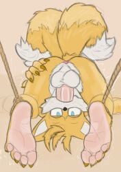 absurd_res anthro ass autofellatio balls big_balls big_penis blue_eyes bodily_fluids bondage bound canid canine claws de_volt embarrassed eye_roll feet fluffy_balls foot_fetish foot_focus fox fur genital_fluids genitals hi_res huge_balls legs_tied male mammal masturbation nude oral oral_masturbation paws penile penile_masturbation penis rope sega sketch soles solo solo_focus sonic_(series) sonic_the_hedgehog_(series) spread_legs spreading submissive submissive_male tail tails tails_the_fox toe_claws yellow_body yellow_fur