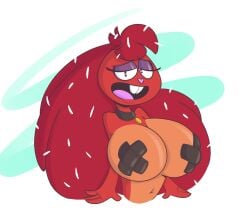 breasts collar flaky_(htf) furry happy_tree_friends pasties porcupine red_body tempson