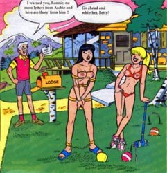 2girls archie_comics betty_cooper black_hair blonde_hair breasts female female_only hiram_lodge kentoons multiple_girls veronica_lodge