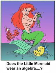 1girls 2boys ariel bra_removed breasts crab disney disney_princess english_text female fish flounder interspecies male medium_breasts mermaid paheal public_topless seashell_bra seaweed sebastian_(disney) sitting the_little_mermaid topless topless_female uncensored uncensored_breasts