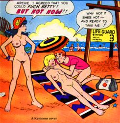 2girls archie_andrews archie_comics betty_and_veronica betty_cooper black_hair blonde_hair breasts kentoons nude penis puberty pubic_hair pussy veronica_lodge