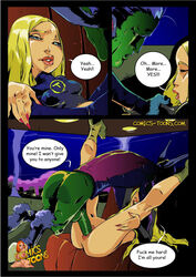 beast_boy comic comics-toons.com dc_comics female male okunev smooth_skin teen_titans terra_(dc)