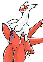 anthro female furry latias mutabouru nintendo pokemon pokemon_(species) solo