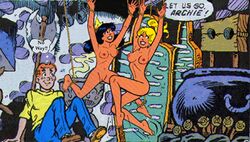 archie_andrews archie_comics betty_and_veronica betty_cooper bondage breasts kentoons nipples slave veronica_lodge