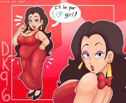 1girl belly big_belly chubby_female daisykitty96 female female_only mario_(series) pauline pauline_(mario) solo speech_bubble super_mario_bros.