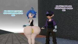 ass_cheeks big_ass_(female) big_booty_(female) big_butt_(female) booty_cheeks bottomless_female bubble_ass_(female) bubble_booty bubble_butt_(female) butt_cheeks deekystjohn_(artist) kaibernation miles_broflovski_(deekystjohn) object_in_ass rubber_duck smg4 tari_(smg4)