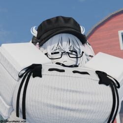 1girls 3d big_breasts big_thighs breasts cow_girl female female_only glasses hat huge_breasts huge_thighs iikuroneko roblox robloxian self_upload turtleneck turtleneck_sweater twitter_username white_hair white_skin
