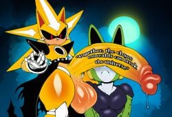 2026 ai_generated ai_generator anthro balls big_balls big_penis black_sclera bodily_fluids clothing death_battle dragon_ball duo english_text erection foreskin genitals hellsonger hi_res huge_balls huge_cock humanoid humanoid_genitalia humanoid_penis hyper hyper_genitalia hyper_penis machine male male/male mammal meme metal_sonic metal_sonique neo_metal_sonic neo_metal_sonique penis perfect_cell precum red_eyes robot sega sonic_the_hedgehog_(series) spikes super_neo_metal_sonic super_neo_metal_sonique text thick_penis vein veiny_penis