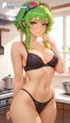 1girls 2026 ai_assisted ai_generated anime artist_name bathroom breasts bust explicit goggles goggles_on_head green_eyes green_hair green_nails gumi hi_res high_quality high_resolution highres indoors megpoid megpoid_gumi navel patreon patreon_username skypassion solo stable_diffusion tile_floor tile_wall tiles underwear vocaloid watermark
