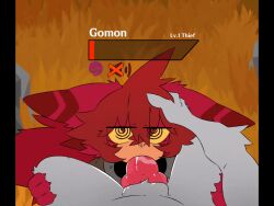 2d_animation animated anthro anthro_pov duo fellatio first_person_view fish forced frame_by_frame fur furred_kobold furred_scalie furred_shark gameplay_mechanics gaogomon gaogomon_(oc) gui hair hypnosis knot knotting kobold male male/male male_pov marine mind_control oral oral_knotting oral_penetration penetration penile rape red_body red_fur red_hair scalie sex shark size_difference smaller_penetrated spiral spiral_eyes status_effect