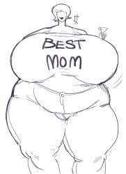 big_breasts black_lipstick breasts_bigger_than_head crumplednapkins gigantic_breasts homestuck huge_ass huge_breasts milf mom_jeans mom_lalonde roxy_lalonde smirk thick_thighs wide_ass wide_hips wide_thighs