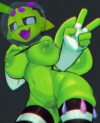 alien alien_girl condom edit sploot_(unknownspy) tagme third-party_edit unknownspy xeono