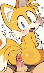 2_tails 2boys 2d aged_up ai_assisted ai_generated anal ass blush buttjob cum fox gay human_on_anthro male_only miles_tails_prower pov sega sonic_(series) sonic_the_hedgehog_(series) tails_the_fox yaoi young