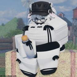 1girls 3d big_breasts big_thighs breasts cow_girl female female_only glasses hat huge_breasts huge_thighs iikuroneko roblox robloxian self_upload turtleneck turtleneck_sweater twitter_username white_hair white_skin