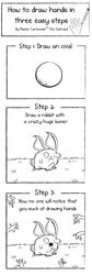 balls black_and_white comic disembodied_hand erection feral grass group humor lagomorph male mammal monochrome pencil penis plain_background rabbit solo_focus step_by_step the_oatmeal the_truth tutorial white_background