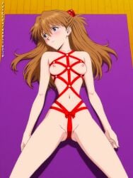 ai_generated anal_invitation anus ass asuka_langley_sohryu asuka_langley_soryu bandaid bandaid_on_pussy bent_over blue_eyes brown_hair female from_behind from_below german_japanese highres inviting_to_sex kneepits looking_at_viewer looking_back maebari naked naostudio neon_genesis_evangelion nsfw nude plugsuit_pilot presenting presenting_anus pussy red_hair shiny_skin simple_background solo spread_anus spread_ass spreading_own_anus spreading_own_ass thigh_gap tsundere