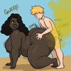 1boy 1girls african_female ai ai_art ai_assisted ai_generated anal anal_sex ass ass_grab beach_background big_ass black_body black_skin blonde_hair breasts caucasian caucasian_male dark-skinned_female dark_skin doggy_style fart fart_cloud fart_fetish farting farting_during_anal farting_during_sex farting_female farting_on_dick fat fat_ass fat_female female_penetrated gigantic_ass hands_on_ass huge_ass huge_butt human human_on_human interracial large_ass larger_female light-skinned_male light_skin male male/female male_penetrating_female mammal nipples nude nude_female nude_male sex size_difference smaller_male straight straight_sex thick_ass