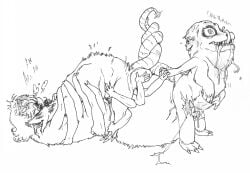 1girls 2boys arachnid carlos_(look_outside) cloaca female_penetrated laurent_(look_outside) look_outside male_penetrated mechacockzilla mmf_threesome monster multi_face mutant no_humans pouch_(anatomy) rana_(look_outside) rat rodent spider spider_girl taur threesome vaginal_penetration