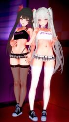 2girls 3d 3d_(artwork) 4k 9:16 belt black_belt black_choker black_fingernails black_microskirt black_stockings black_thong black_topwear blush braided_hair breasts butterfly-shaped_pupils checkered_skirt choker daddy_kink dark_hair female female_focus female_only fingernails golden_penis hair_ornament hair_ribbon hand_on_belly hand_on_partner hand_on_thigh high_heel_sneakers high_leg_thong holding_partner honkai:_star_rail hoyoverse inviting inviting_to_fuck inviting_to_sex inviting_viewer inviting_with_finger kksallyear koikatsu light-skinned_female light_skin long_hair long_twintails looking_at_viewer looking_at_you loose_top microskirt mihoyo nightclub penis_choker penis_necklace platform_footwear platform_sneakers pleated_miniskirt pleated_skirt pov pov_eye_contact purple_eyes pussy pussy_visible_through_clothes pussy_visible_through_thong see-through_stockings see-through_thong short_top silver_penis skirt smiling smiling_at_viewer sneakers sparkle_(honkai:_star_rail) sparxie_(honkai:_star_rail) stockings tagme text_on_clothing thong topwear twintails vertical_image very_long_hair very_long_twintails white_belt white_choker white_fingernails white_hair white_microskirt white_stockings white_thong white_topwear