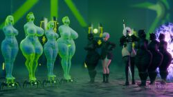 2b_(nier:automata) 6+girls animal_ears arms_behind_back ass belly black_blindfold black_dress black_footwear black_gloves black_hair black_hairband blindfold bondage boots breasts bug cleavage_cutout clothing_cutout colored_skin completely_nude covered_eyes crossover curvy dark_nipples dress eastern_and_western_character feather-trimmed_sleeves female female_pubic_hair furry furry_female gag gagged ghostoast gloves hairband hand_on_own_hip height_difference highleg highleg_leotard holding huge_breasts juliet_sleeves khajiit large_breasts leotard lineup long_hair long_sleeves mole monster_girl multiple_girls multiple_others navel nier:_automata nier_(series) nipples nude plump ponytail pubic_hair puffy_sleeves pussy restrained short_hair skindentation standing statue sword the_elder_scrolls theropedude thick_thighs thigh_boots thighhighs thighhighs_under_boots thighs tied_up weapon weapon_on_back white_hair white_leotard wide_hips yorha_no.2_type_b