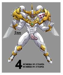 duel_monster eros_sempai_(artist) gold_(metal) headgear male_only number_39_(yu-gi-oh) penis white_body wings yu-gi-oh!