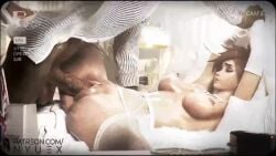 1boy 1girls 3d 3d_animation animated areolae balls bed bedroom bottomless bottomless_female bottomless_male breasts brown_hair climax cum cum_in_pussy cumming_while_penetrating dark-skinned_male dark_skin ejaculation exposed_breasts eyeshadow female functionally_nude functionally_nude_female hoop_earrings huge_balls huge_breasts indoors interracial leaking_cum lena_oxton lesbian_with_male light-skinned_female light_skin lingerie longer_than_30_seconds longer_than_one_minute makeup male male/female missionary_position moaning moans nipples nyuex one_leg_up orientation_play overwatch overwatch_2 pale-skinned_female pale_skin penis puffy_pussy pussy recording short_hair shorter_than_two_minutes skin_contrast skin_tone_difference sound tagme testicles tracer underwear vagina vaginal_penetration vaginal_sex veiny_penis video video_game_character video_games voice_acted wedding_lingerie