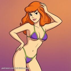 1female 1girls ai ai-created ai_assisted ai_generated airtist bikini bikini_bottom bikini_top black_eyes breasts daphne_blake female female_focus female_only g-string girl high_resolution highres orange_hair panties patreon patreon_link patreon_url purple_bikini purple_thong purple_thong_bikini scooby-doo scooby-doo_(character) sexy sexy_body sexy_female skinny skinny_female skinny_girl solo solo_female solo_focus tagme thong thong_bikini underboob watermark white_body