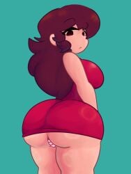 1girls ass_focus ass_peek ass_too_big ass_too_fat auburn_hair big_ass big_breasts bubble_butt clothed clothing dress dress_lift fat_ass friday_night_funkin girlfriend_(friday_night_funkin) large_breasts long_hair looking_at_viewer panties panties_peek pantyshot round_ass thick_thighs thighhighs thighs vannystuff