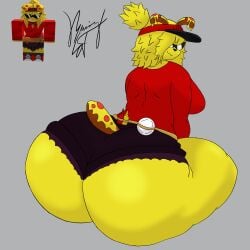 1girls ass ass_focus big_ass big_breasts burningcat80 clothing dog_ears dog_girl dog_tail elliot_(forsaken) female forsaken_(roblox) furry hat oc oc_character oc_request pizza pizza_girl reference_image roblox roblox_avatar roblox_game robloxian rule_63 self_upload sunglasses tagme thick_thighs thighs