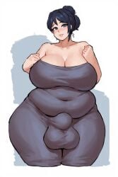 2d ai_generated belly belly_button big_ass big_balls big_breasts big_penis big_thighs blue_eyes blush chubby chubby_futa curvaceous curvy dark_hair fat_ass fat_futa futa_only futanari futanari_only huge_ass huge_breasts huge_thighs large_ass large_breasts large_penis large_thighs milf milf_futa mommy original_character perchance_ai seductive_look simple_background smile thick_ass thick_thighs tight_clothing voluptuous voluptuous_futa wide_hips