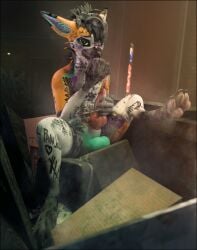 3d_(artwork) absurd_res animal_genitalia animal_penis anthro ass black_border blender_(artwork) bodily_fluids body_writing border canid canine canine_genitalia canine_penis cum cum_in_mouth cum_inside cum_on_face cum_on_hand cum_on_own_hand cum_on_self degradation degradation_kink degradation_text degrading_tattoo digital_media_(artwork) dripping ejaculation erection excessive_cum excessive_genital_fluids fox fur genital_fluids genitals hair hand_lick hi_res inside knot knotted_penis licking lill_esp lill_espion looking_at_viewer looking_pleasured male mammal masturbation messy nude open_mouth orgasm penis public_use rexouium self_lick sex solo submissive text tongue tongue_out