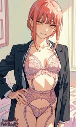 ai_generated areolae ass blush breasts chainsaw_man completely_nude curvy female full_body hentai high_resolution highly_detailed large_breasts long_hair looking_at_viewer makima navel nipples nsfw nude open_mouth patreon pinkbunnies pussy rule34 seductive simple_background smile solo thick_thighs thighs uncensored wide_hips