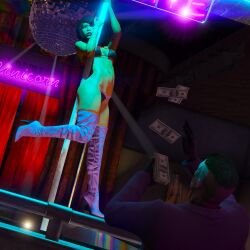 3d 3d_(artwork) 3dcg absurd_res absurd_resolution absurdres athletic athletic_female beautiful_woman belly bikini black_bikini black_thong bracelets brown-haired_female cinematic cinematic_lighting cleavage disco_ball disinterested emotionless emotionless_female expressionless filter filtered game_cg grand_theft_auto grand_theft_auto_online gta_online_male_character high_heel_boots high_quality high_resolution highres large_breasts mature_woman navel neon_sign nikki_(gta) pole_dancing purple_stockings rockstar_editor rockstar_games short-haired_female source_request stockings stripper stripper_pole text thong_bikini tornadoqt unbothered uncaring uncaring_female uninterested uninterested_female vanilla_unicorn