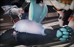 3d_(artwork) absurd_res accessory after_sex anal anal_sex animal_genitalia animal_penis anthro anthro_on_anthro anthro_penetrated anthro_penetrating anthro_penetrating_anthro anus arm_warmers armwear ass big_butt black_border blender_(artwork) bodily_fluids border canid canine canine_genitalia canine_penis clothing cum cum_drip cum_in_ass cum_in_mouth cum_inside cum_on_face cum_on_hand cum_on_penis deuzear digital_media_(artwork) dirty dripping duo equine_genitalia erection fox fur genital_fluids genitals group hair hi_res implied_orgasm jewelry legwear lill_esp lill_espion looking_pleasured male male/male male_penetrated male_penetrating male_penetrating_male mammal masturbation nude open_mouth outside paws penetration penile penis penis_accessory penis_jewelry public public_sex public_use raised_tail rexouium sex submissive tail tail_anus thick_thighs thigh_highs tongue trio white_body