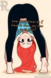 1girls bending bending_down bending_forward bending_over bending_over_position downward_dog downward_dog_pose feet feet_fetish feet_focus feet_up female foot_fetish foot_focus foot_play ginger ginger_female looking_at_viewer original original_art original_artwork original_character original_characters pale-skinned_female pale_skin red_hair rogueserpent sole_female soles soles_female soles_fetish solo solo_female yoga yoga_pants yoga_pose