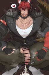 1boy angry big_penis blush clothed clothing cum cumming dilf ejaculation erect_penis erection excessive_cum gay half-erect hands-free handsfree_ejaculation horny huge_cock komano_manato large_penis looking_at_viewer muscular muscular_male musk musk_clouds musky_cock okekemosamosa penis penis_out pleasure_face pov pov_eye_contact solo solo_male thick_penis veiny_penis zenless_zone_zero