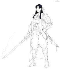 1girls armor cute cute_girl eiko_hawatari fantasy fantasy_character franktonius girl hawatari_eiko japanese japanese_girl katana lady oc original original_character samurai samurai_girl solo