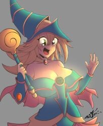 1girls arms bare_shoulders blonde_hair blue_dress blue_hat blush blush_stickers brooch cleavage dark_magician_girl duel_monster file gauntlets glowing gold_necklace green_eyes grey_background highres huge_breasts jewelry lips long_hair magical_girl magician magician_hat messy_hair monochrome navel necklace neckline open_mouth pink_lips pink_skirt pink_trim png png_file risque_studio ruby ruby_necklace scepter sketch smile spikey_hair teeth thick_thighs thighs tongue very_long_hair wand witch yellow_trim yu-gi-oh! yu-gi-oh!_duel_monsters