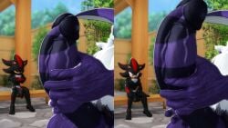 2boys 3d 3d_(artwork) anthro big_penis big_the_cat black_fur duo enormous_penis erection felid feline furry furry_male furry_only gigantic_penis grabbing_penis hand_on_penis hedgehog huge_cock large_penis looking_at_penis makioria male male_only mammal massive_penis nude outdoors penis penis_size_difference purple_fur red_stripes sega shadow_the_hedgehog sitting small_penis sonic_(series) sonic_the_hedgehog_(series) thick_penis unseen_male_face
