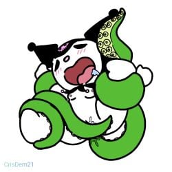 1:1 anthro blanco conejo crisdem female hi_res kuromi negro onegai_my_melody penetration sanrio sex solo tentacle tentacle_penetration tentacle_sex verde