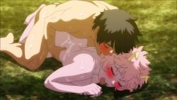 1boy ashido_mina ass bestofnesia blush blushing_female closed_eyes consensual female love_making my_hero_academia nude open_mouth outdoors pink_hair pink_skin rough_sex sex short_hair tagme tongue_out video