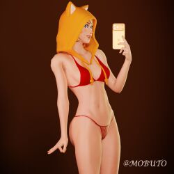 blue_eyes fortnite fortnite:_battle_royale red_bikini wonder_onesie