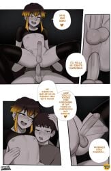 2boys amber_(dross) anal anal_sex dross femboy femboy_focus femboysub fetish gay gold_hair hung_trap interracial jewels_(dross) rory_(dross) spanish_text translated translation_edit trap yaoi