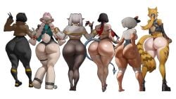 2d 2d_(artwork) 6girls ass ass_focus ass_grab back_view barefoot bea_(pokemon) big_ass big_breasts bodysuit bottom_heavy breasts bubble_butt bunny_ears bunny_girl bunny_tail child_bearing_hips clothing dumptruck_ass dumptruck_butt elf elf_female emma_(pokemon) facing_away fat_ass female female_focus female_only frieren furry game_freak gluteal_fold grey_hair heels holding_object huge_ass jacket jane_doe_(nocturne_of_light)_(zenless_zone_zero) jane_doe_(zenless_zone_zero) knife large_ass leggings massive_ass matiere_(pokemon) matiere_(pokemon_legends:_z-a) meaty_thighs mostly_clothed nintendo official_alternate_costume one-piece_swimsuit pointy_ears pokeball pokemon pokemon_legends:_z-a pokemon_ss rear_view saitou_(pokemon) shoes skimpy_clothes sousou_no_frieren spiralnoww swimsuit tail thick_ass thick_thighs thigh_strap third-party_edit thiren thunder_thighs touching_self twintails weapon white_hair wide_hips zenless_zone_zero zhao_(zenless_zone_zero)