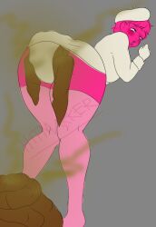big_ass feces hyper_feces hyper_scat hyperscat lore_olympus pantypoop pink_body pink_eyes pink_hair pink_skin scat shit stockings
