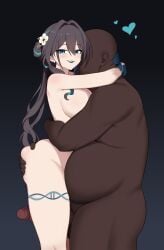 1boy 1boy1girl 1girls ass_grab big_ass big_breasts big_butt bitch blacked cuckold_pov dark-skinned_male dark_skin fat_male honkai:_star_rail hotwife hoyoverse hug huge_cock interracial looking_at_viewer lord_dante mihoyo netorare ntr qos ruan_mei_(honkai:_star_rail) smile ugly_bastard ugly_man