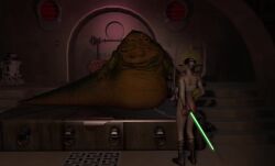 anal anal_object_insertion defeated defeated_heroine female gearslad7 jabba_the_hutt lightsaber nude rey spank_marks spanked_ass spanked_butt star_wars tagme video