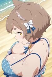 1female 1girls ai_assisted ai_generated animal_ears anthro anthro_female anthro_focus anthro_only back_view beach beach_background bikini bikini_bottom bikini_top black_pupils blue_bikini blue_bikini_bottom blue_bikini_top blue_choker blush blush blush_lines blushing_at_viewer blushing_female brown_hair cat_ears cat_girl catgirl choker civitai cleavage cleavage_focus clothed clothed_anthro clothed_female coloredbin.ai coloredbin_ai down_blouse downblouse ear_tuft felix_argyle female female_anthro female_focus female_only frilly_bikini fully_clothed fully_clothed_anthro fully_clothed_female genderswap_(mtf) hair_bows hair_ornament half-closed_eyes high_angle high_angle_view huge_boobs huge_breasts huge_breasts large_boobs large_breasts large_tits light-skin light-skinned_female light_blush light_skin light_skinned_female looking_at_viewer looking_back massive_boobs massive_breasts massive_tits outdoor_background outdoors outside plump_boobs plump_breasts plump_tits re:zero_kara_hajimeru_isekai_seikatsu rule_63 seductive seductive_eyes seductive_gaze seductive_look seductive_smile short_hair solo solo_anthro solo_female solo_focus thick_eyebrows upper_body upper_body_focus upper_body_only visible_boobs visible_breasts visible_tits white-skinned_female white_skin white_skin white_skinned_female yellow_eyes
