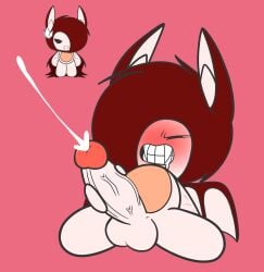 1boy accurate_art_style angry anthro balls bat bat_ears bat_wings blush carnagalistic_lust_maniac character_request chibi chiropteran cum digital_media_(artwork) drooling ejaculation emmroy_(pretty_blood) fangs highres large_penis male malino_species masturbation oc pretty_blood red_hair reference_image self_upload sitruspuffy vampire_bat veiny_penis